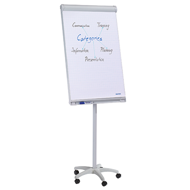 Flipchart Franken FC41 Mobil 67x95cm STERNFUß Hellgrau Mit Ablageschale