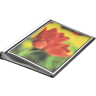 Sichtbuch Foldersys 25815 A4 50H PP sch Warz, 50 Hüllen