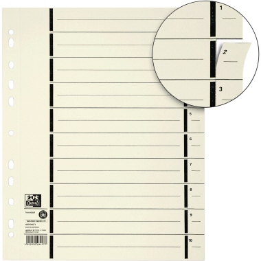 Trennblatt Elba 400004671 A4 230g chamoi Kraftkarton, Mit Perforation,