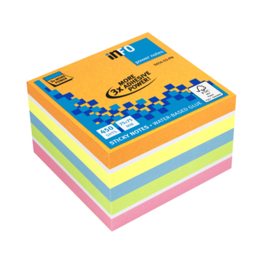 Haftnotiz Global Notes 5654-53PN 75x75mm sortiert 450 Blatt