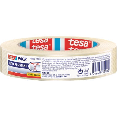 Packband Tesa 45902 50mx25mm transparent Fadenverstärkt/monofilament