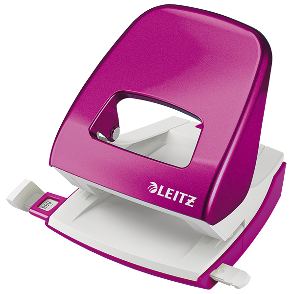 Locher Leitz 5008 pink-metallic mit Schiene
