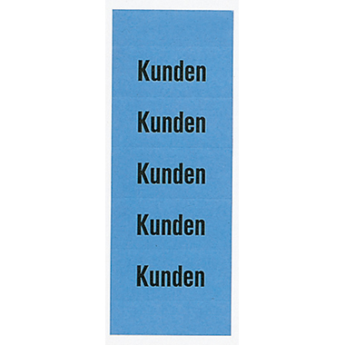 Inhaltsschilder Kunden blau 