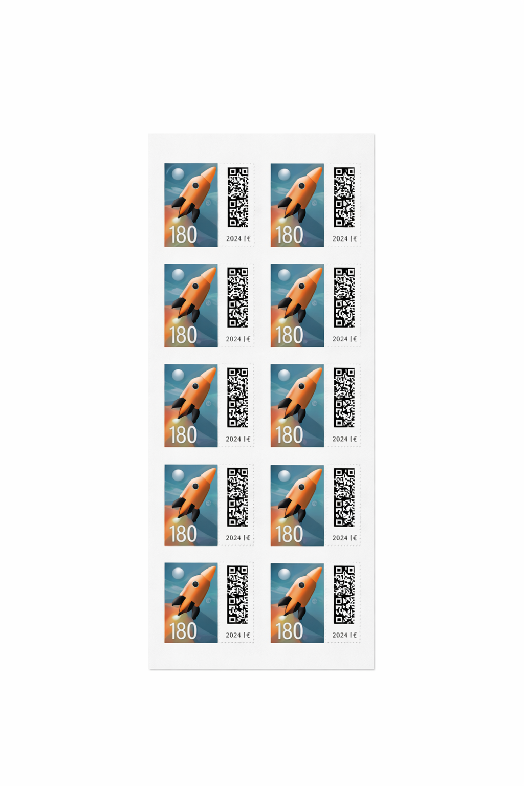 Briefmarke 1,80 EUR Raketenpost 10er 