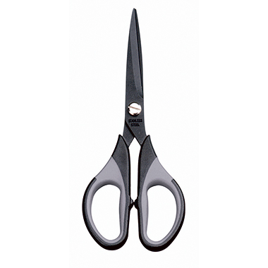 Schere Maul 76906 15cm schwarz Gummierte Griffzone, Rostfreier Stahl