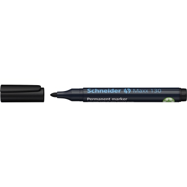 Permanentmarker Schneider Maxx 130 schwarz 1-3mm, Rundspitze Permanentmarker Schneider Maxx 130 schwarz 1-3mm, Rundspitze