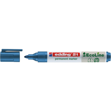 Permanentmarker edding 21 EcoLine blau 1,5-3mm, Rundspitze