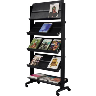 Prospektständer Paperflow 255 5Auflagen mobil schwarz