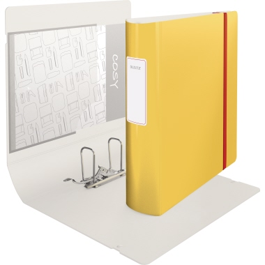 Ordner Leitz 1038 A4 82mm warmes gelb Active Cosy 180° Polyfoam Gummibandv.