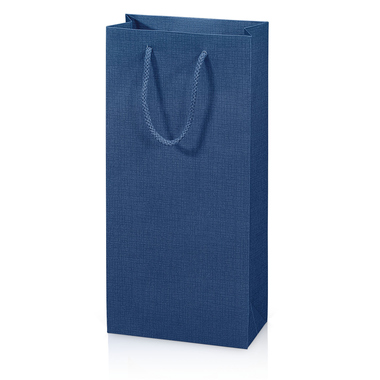 Papiertragetasche 170x85x360mm 190g blau 