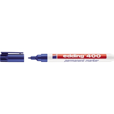 Permanentmarker edding 400 blau 1mm, Rundspitze