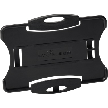 Kartenhalter Durable 898801 92x70mm sw Eco, 1 Karte, Clip, Kette, Band, Jojo