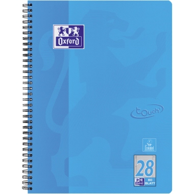Collegeblock Oxford 400086497 A4+ kar. Lin28, 80 Blatt, meerblau