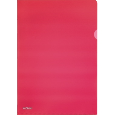 Sichthülle Herlitz A4 PP 190my rot 50009091, Pyramidenprägung