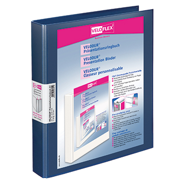 Präsent. Ringbuch VELODUR 41431 A4 blau 265x315x40 Pp 25mm Füllhöhe