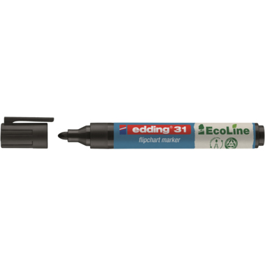 Flipchartmarker Edding 31EcoLine schwarz 31 Ecoline 1,5-3mm, Rundspitze Flipchartmarker Edding 31EcoLine schwarz 31 Ecoline 1,5-3mm, Rundspitze