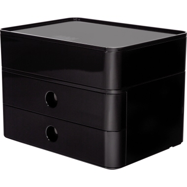Schubladenbox Allison 1100 jet black 2 Schübe+ Utensilienbox