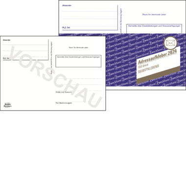 Paketaufkleber Zweckf. 2824  A6 quer sk 