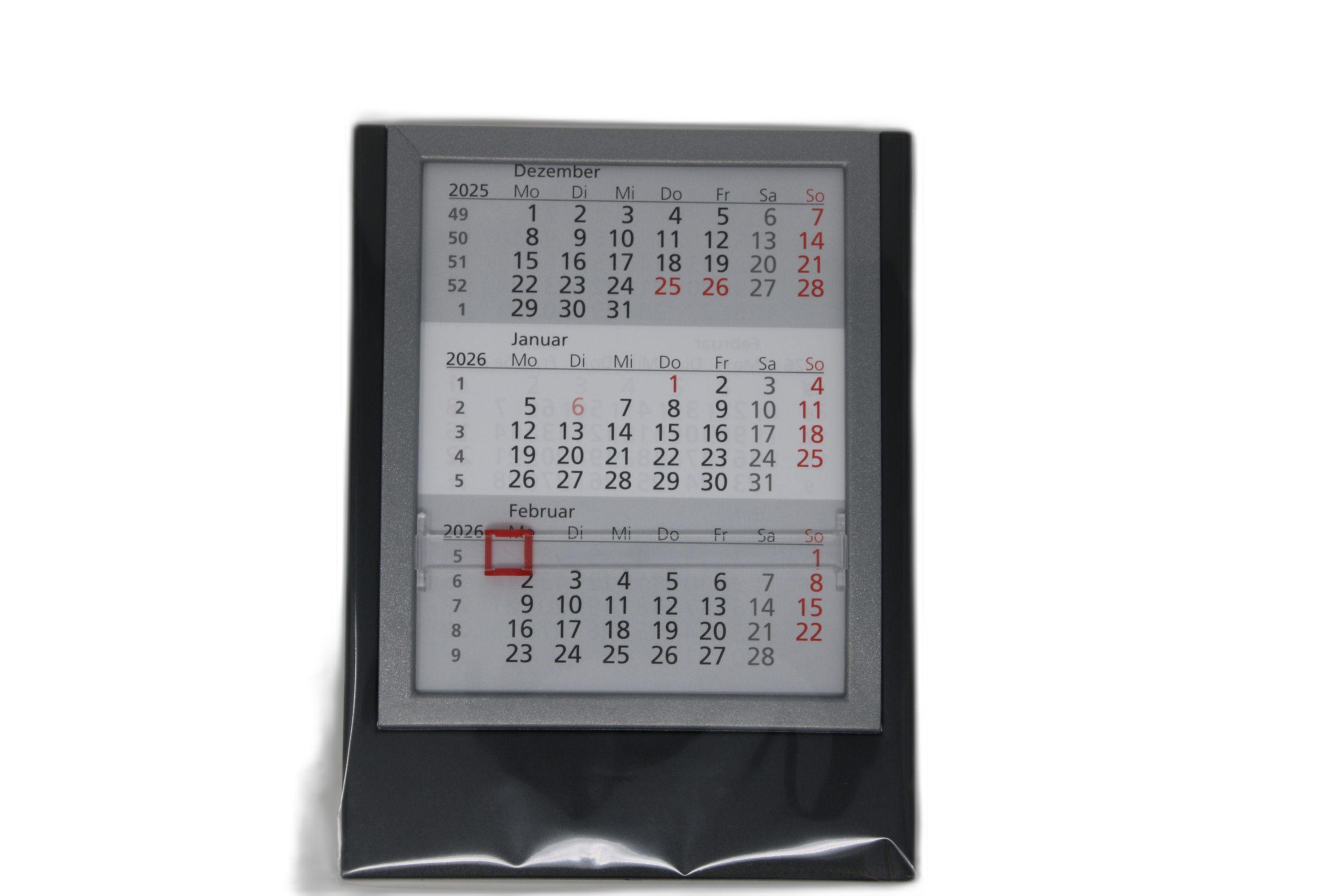 Dreimonatstischkalender 2 Jahre schwarz 