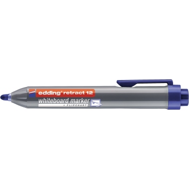 Boardmarker Edding Retract 12 blau 1,5-3mm, Rundspitze