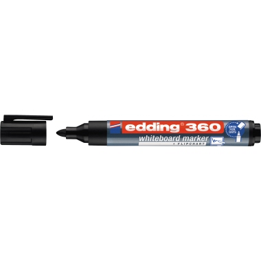 Boardmarker edding 360 schwarz 1,5-3mm, Rundspitze