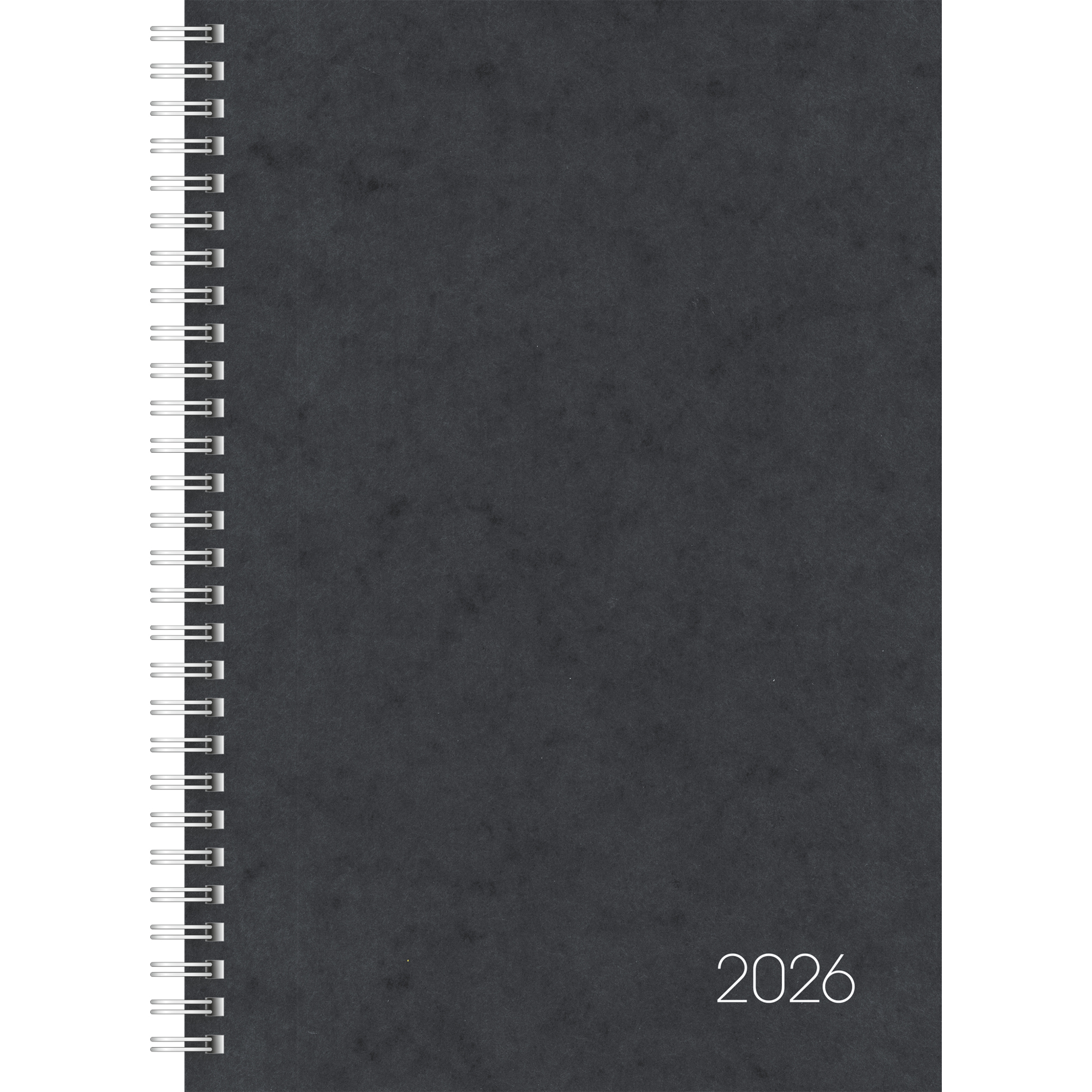 Wochenterminbuch Brunnen 10-79760 1W/2S schwarz Karton 160 Seiten