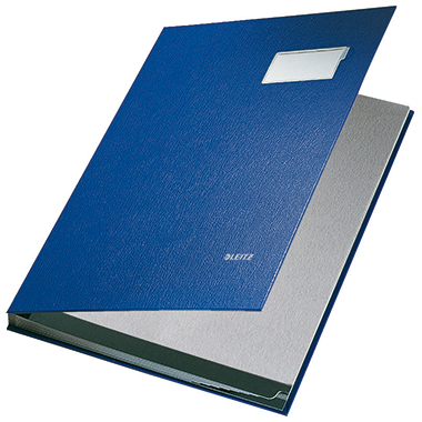 Unterschriftsmappe Leitz 5701 A4 blau 10 Fächer, Pp