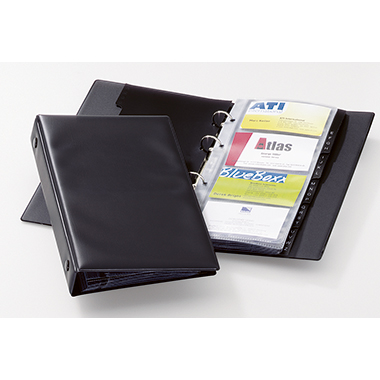 Visitenkartenringbuch Durable 2441 schw Schwarz