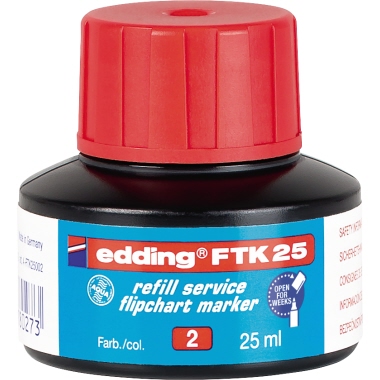 Nachfülltusche Edding FTK25 25ml rot 