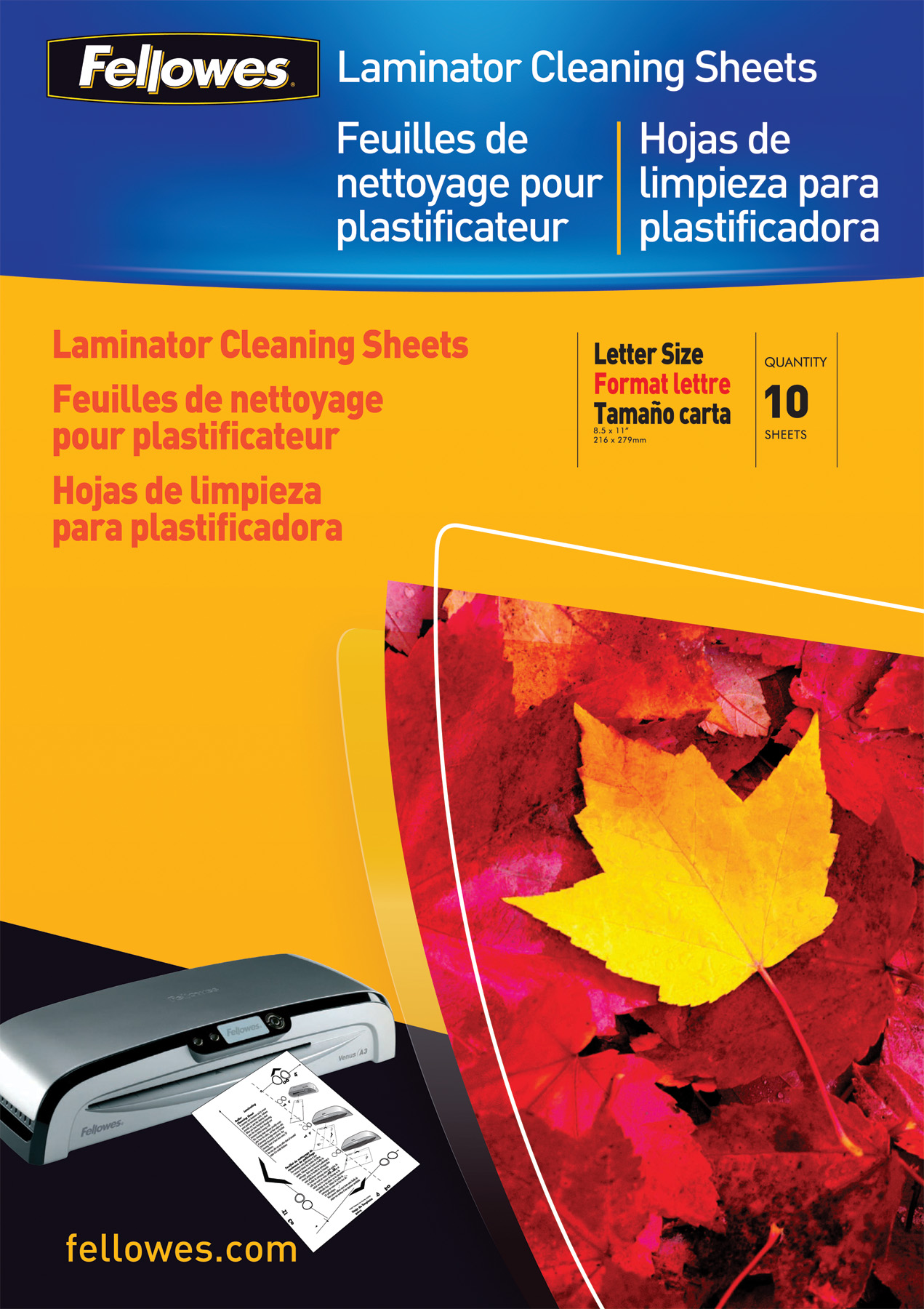 Reinigungsblatt Fellowes 5320604 f. Lami 