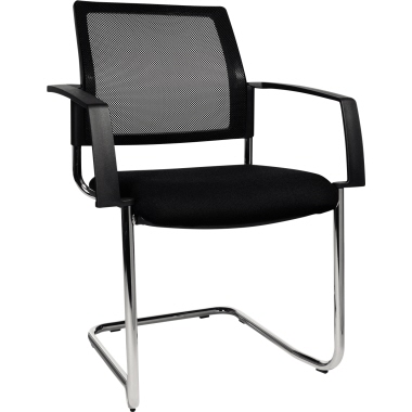 Besprechungsstuhl BB490AG200 schwarz chrom Gestell