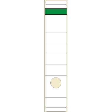 Rückenschild breit/lang weiß 100St. Selbstklebend