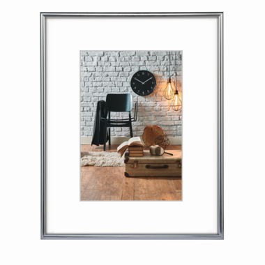 Bilderrahmen Kunststoff 30x40cm silber Sevilla Dekor