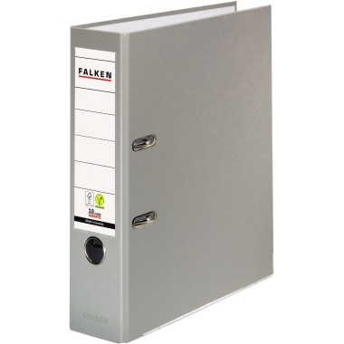 Ordner Falken A4 Plastik Color 80mm grau 