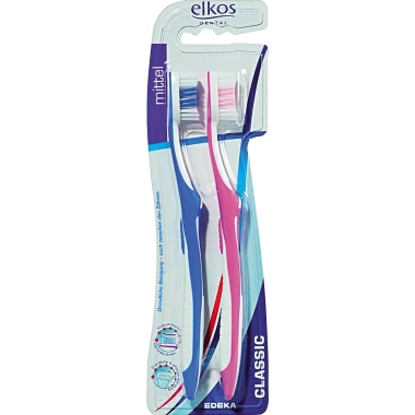 Zahnbürste elkos Classic Mittel 3034208 