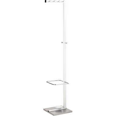 Garderobenständer Alco 2877-10 178x35cm Metall weiß lackiert