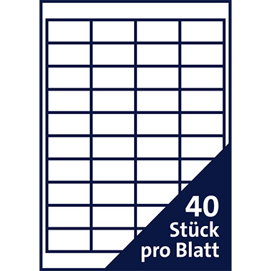 Etikett Soennecken 5757 48,5x25,4mm weiß