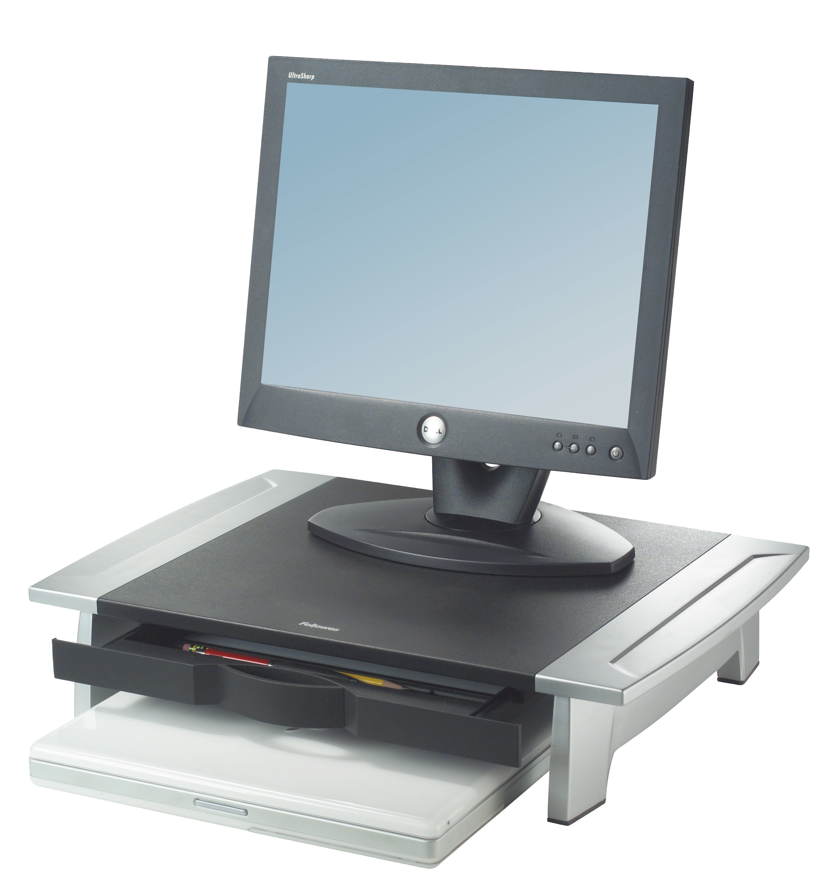 Monitorständer Fellowes 8031101 schwarz Officsuites Bis 36kg Höhenverstellbar
