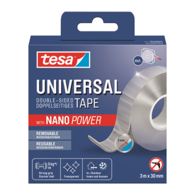 Klebeband Tesa 55810 3mx30mm doppels. Universal Tape Nano Power Transp.