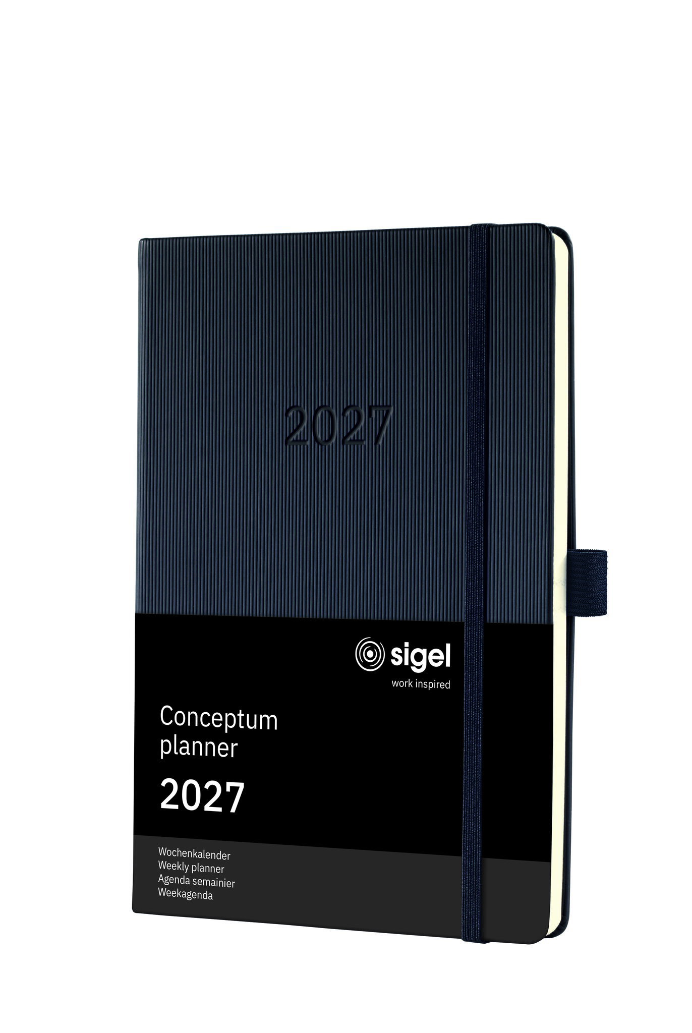 Buchkalender Sigel Conceptum C2712 schw. Din A5 1w/2s Softcover