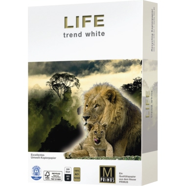 Kopierpapier Life trend white weiß, 80g, Rc, 500 Blatt