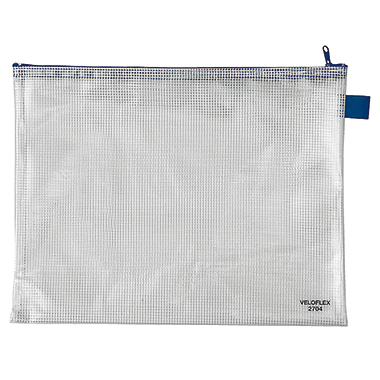 Sichttasche Veloflex A4 PVC transparent 350my, mit Reissverschluss