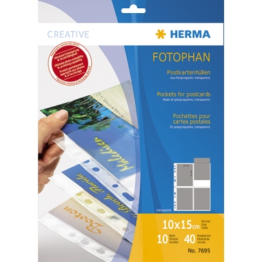 Fotohülle Herma 7695 235x312mm PP trans Parent, Zum Abheften,