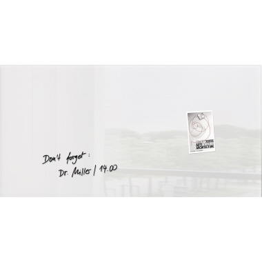 Magnettafel Glas Sigel GL146 weiß 910x460x15mm