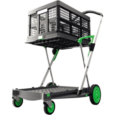 Klapptrolley Universal grau/grün Kunststoff/Aluminium