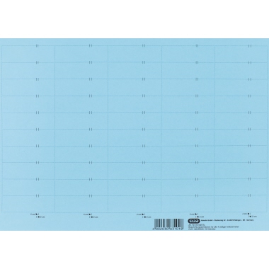 Beschriftungsschilder ELBA blau