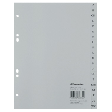 Register SOE 1522 A5 PP hoch A-Z grau 