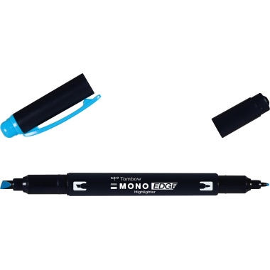 Textmarker Tombo MONO edge sky Blue Wa-tc, Duo, Keilspitze 3,8mm, Rundspitze