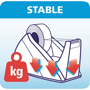Tischabroller Tesa 57421 schwarz Easy Cut 19mm x 33m
