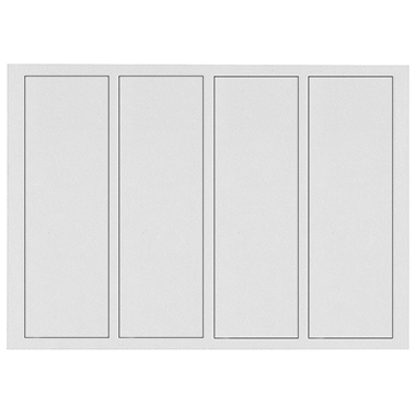 Rückenschild PC breit/kurz weiß Selbstklebend
